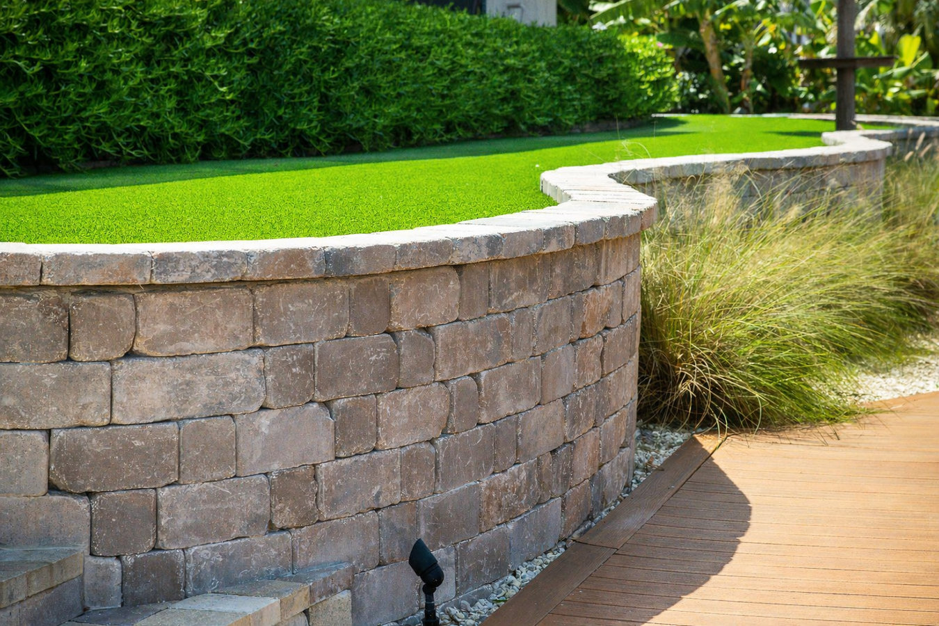 Retaining wall construction